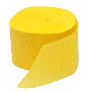Crepe Streamers Yellow - THE CHEAPEST IN EU!